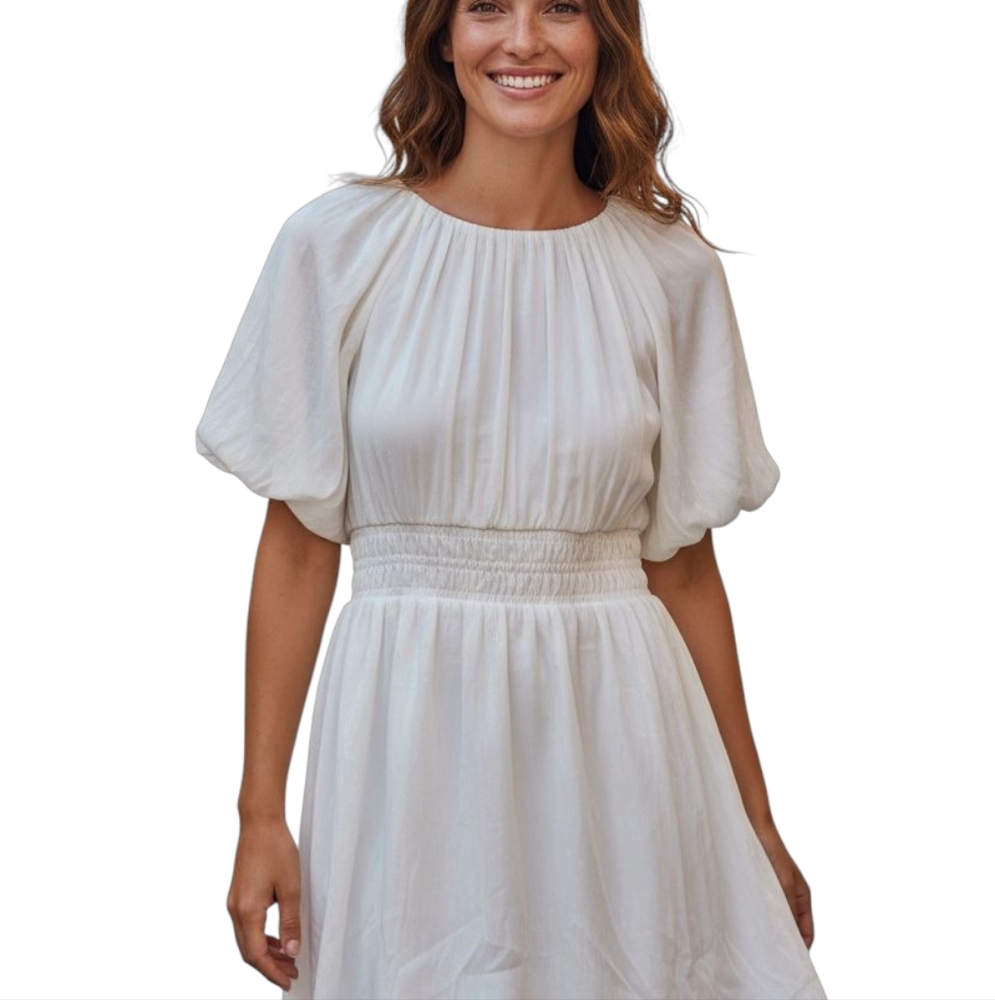 ANTONIO MELANI White Midi Dress